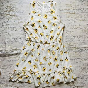 Lemon print summer sun dress